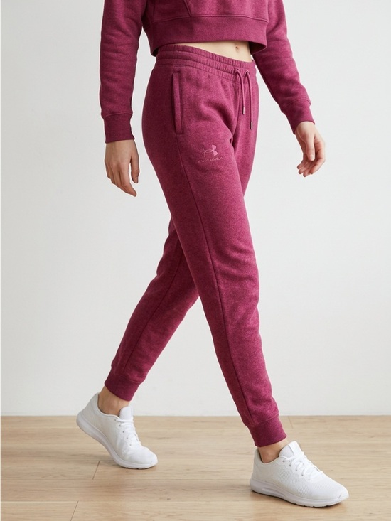 Under Armour Pants - Under Armour Women's Burgundy Track Joggers Size Small Fleece Cotton Blend